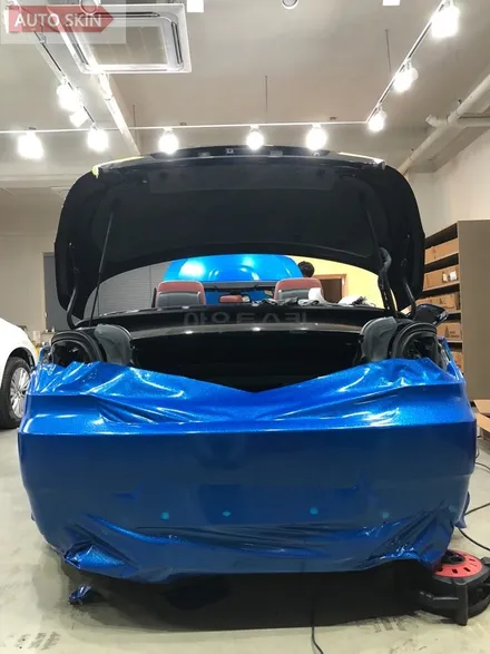 광주랩핑 bmw m3컨버터블 다이아몬드블루 전체랩핑 시공 [광주카스킨,광주m3랩핑,아우토스킨] / 광주 광산구 도천동