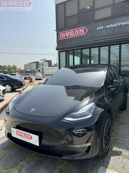 광주랩핑  테슬라 모델y 3m 2080 블랙메탈릭 전체랩핑 시공 / 광주 광산구