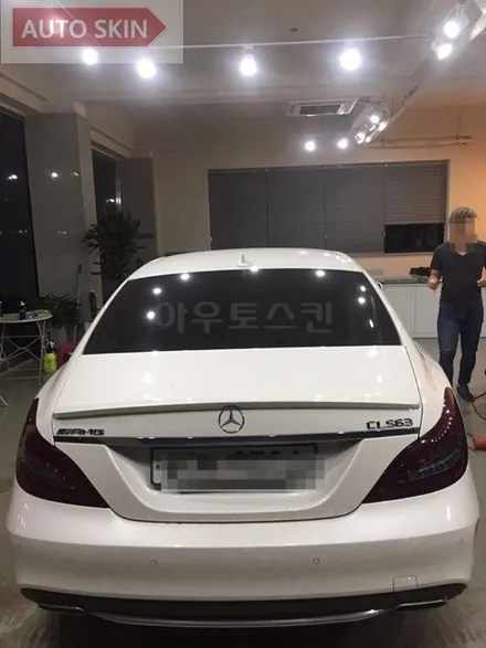 광주랩핑 벤츠cls350라이트필름 및 사이드크롬랩핑 [광주카스킨,광주cls랩핑,아우토스킨] / 광주 광산구 도천동