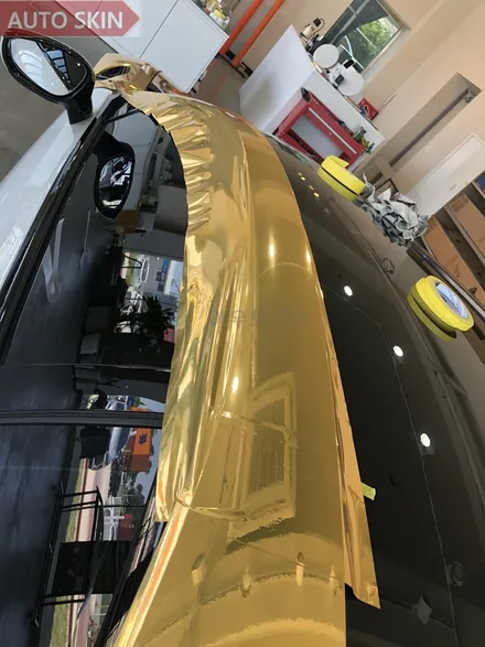 광주랩핑  bmw i8 에이버리슈프림 골드크롬 전체랩핑 시공 [광주카스킨,광주i8랩핑,광주크롬랩핑,아우토스킨] / 광주 광산구