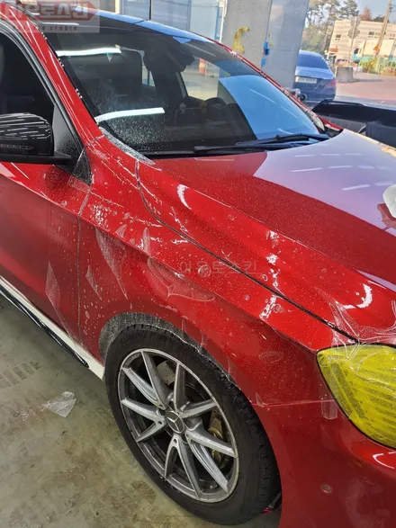 광주랩핑   벤츠a45amg 맥텍 트루블루드전체랩핑 및 ppf시공 / 광주 광산구