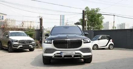 벤츠 GLS400 마이바흐 바디킷 화이트 바디 투톤 도색 사례! X167 GLS 마이바흐 투톤 래핑