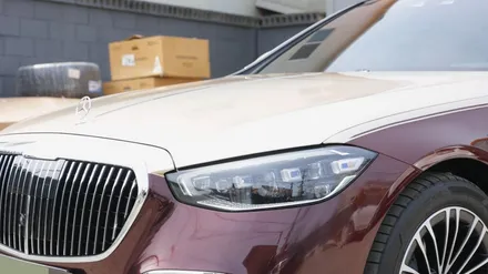 벤츠 S350 모델에 마이바흐 바디킷과 투톤 래핑!!// W223숏바디 마이바흐 바디킷
