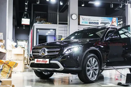 GLC350e 안드로이드 M2C200A 장착 텐션업된 실내