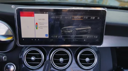 17년식 C클래스 까브리올레//디지털 계기판,모니터 확장과 M2C, 통풍시트