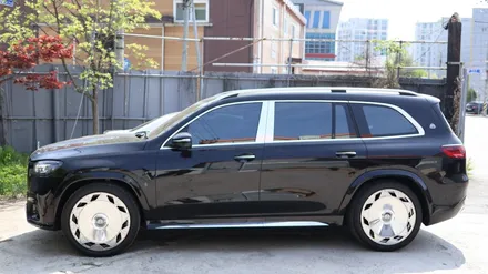 벤츠 GLS 600 마이바흐 바디킷 튜닝 할 때, C필러 엠블럼 사이즈 체크해보기-//X167 마이바흐 바디킷