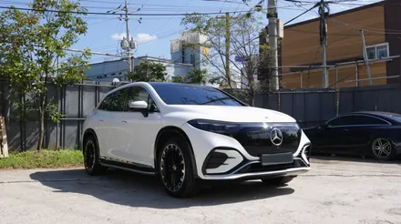 벤츠 EQS580 SUV 고스트 도어와 사이드 스탭을 순정으로 장착했습니다 // X296