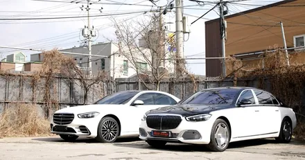 벤츠 S450 범퍼교체 없이 마이바흐st 세로 그릴 장착해주기! w223