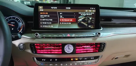 더k9 순정 엠비언트 시공, 송풍구, 내캐치, 포켓, 무선충전 엠비언트 by 라인튜닝