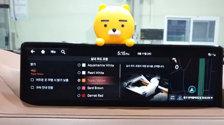 제네시스 신형 G80 순정 엠비언트 확장시공, 회오리스피커, 내캐치