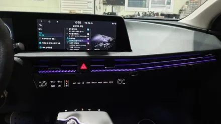EV6 순정 엠비언트, 도어쪽만 제외하고 순정시공 했어요^^