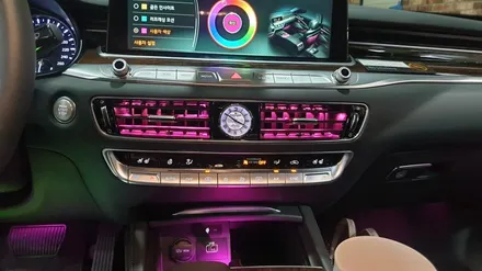 더K9 순정 엠비언트 무드등 풀시공, 송풍구까지 빠짐없이...