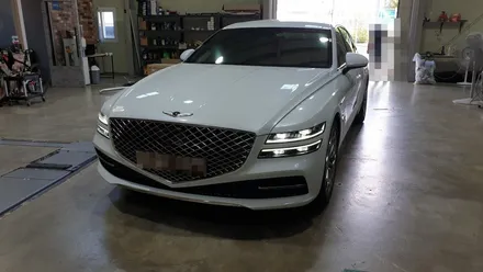 G80 블랙하이그로시를 더욱 고급스럽게 벤츠 스타일 블랙우드랩핑