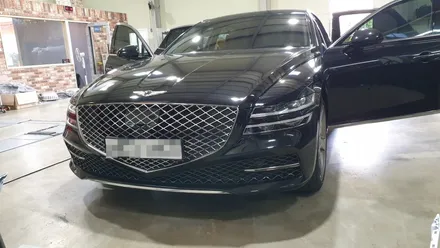 신형 G80 (RG3) 블랙우드랩핑 풀랩핑시공, 엠비언트 확장시공