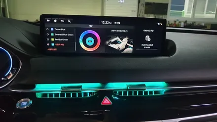 제네시스 G80 순정 엠비언트 확장 시공, 송풍구, 회오리스피커, 도어수납함
