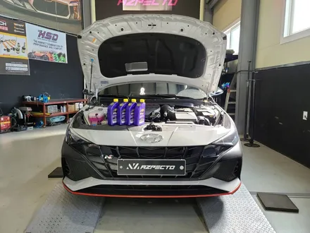 현대 아반떼N 1000km 주행후 로얄퍼플 5W-40 엔진오일 교환해줬어요 / 고양 일산동구