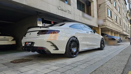 벤츠 S63 AMG 쿠페 브라부스 풀 튜닝 ( 카본 파츠 / 모노블럭 M 21인치 / 엠블럼 ) & 전체 랩핑 완료! [ 서울 / 부산 튜닝샵 ] / 서울 송파