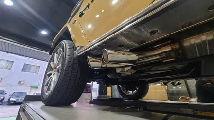 벤츠 G바겐 G63 AMG 듀얼 머플러팁 데저트 샌드 지바겐에 장착! / 서울 송파