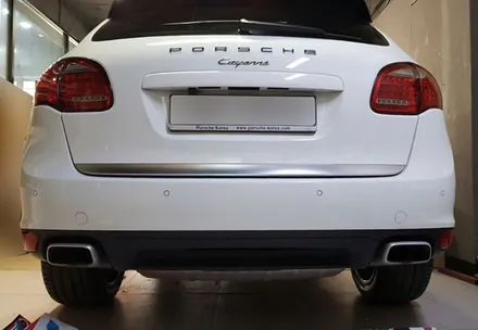포르쉐 카이엔 터보 S 머플러 팁 장착!! / cayenne turbo s muffler tips / 서울 송파