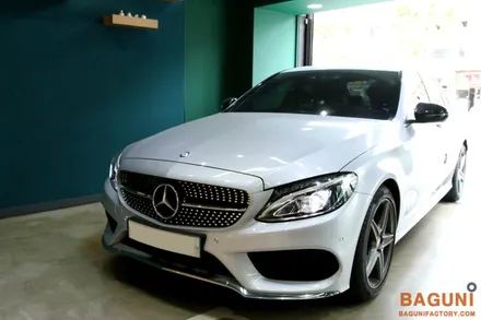 벤츠 W205 C200 AMG LINE 뒷자리 디지털 열선시트