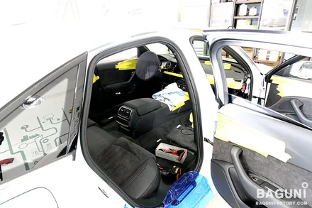 아우디 A6 TDI 차량 스포츠 통풍시트, 워크인스위치,열선시트 패키지 시공.