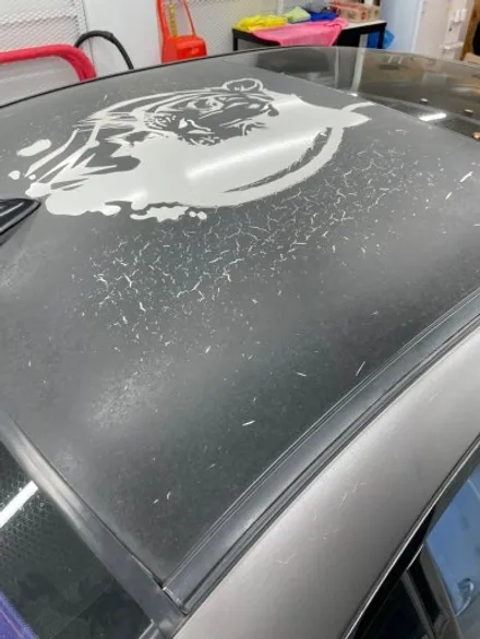[바나나커스텀] BMW E60 5시리즈 #천장샤무드 / #루프스킨 작업 / 울산 남구
