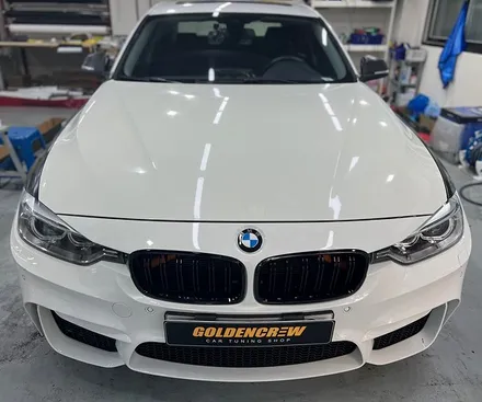 BMW 320d 전체랩핑 시공_다크옐로우랩핑_강서구랩핑_강서구ppf_차량드레스업_M범퍼랩핑 / 서울 강서구