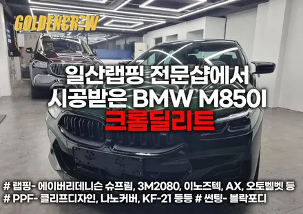 일산랩핑 전문샵에서 시공받은 BMW M850I 크롬딜리트 / 서울 강서구