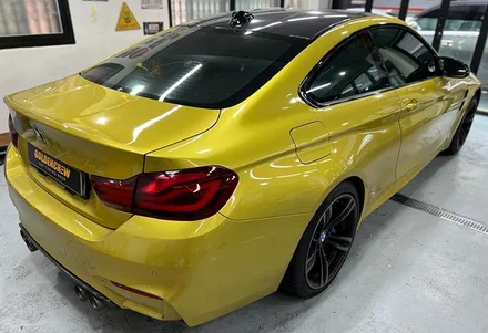 BMW M4 쿠페 전체랩핑 시공_사틴다크그레이랩핑_차량드레스업_강서구랩핑_강서구PPF_차량랩핑 / 서울 강서구