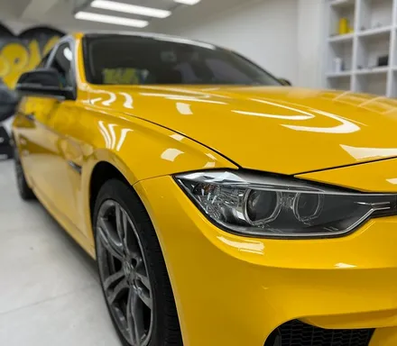 BMW 320d 전체랩핑 시공_다크옐로우랩핑_강서구랩핑_강서구ppf_차량드레스업_M범퍼랩핑 / 서울 강서구