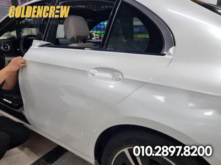 벤츠 E클래스(E250) 부분랩핑 보험사고수리 유광화이트펄 / 서울 강서구