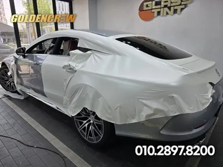 벤츠 gt43amg 인기필름 사틴화이트펄로 신차출고시 전체랩핑 / 서울 강서구 공항동