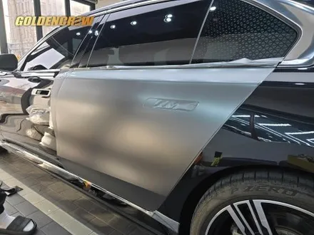 강서 광명 bmw i7 전체랩핑 사틴 다크 그레이 시공기｜고급감 끝판왕 / 서울 강서구 공항동