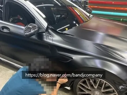 c클래스 AMG의 끝판왕 c63 사틴블랙으로 무섭게 변신하기_강서구랩핑_공항동랩핑 / 서울 강서구