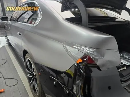 강서 광명 bmw i7 전체랩핑 사틴 다크 그레이 시공기｜고급감 끝판왕 / 서울 강서구 공항동