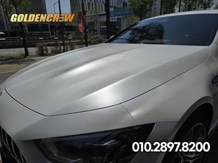 벤츠 gt43amg 인기필름 사틴화이트펄로 신차출고시 전체랩핑 / 서울 강서구 공항동