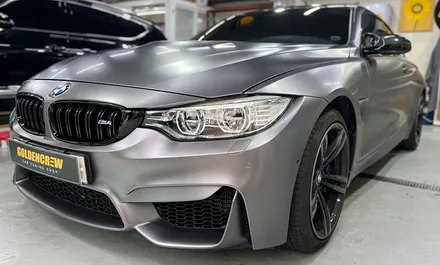 BMW M4 쿠페 전체랩핑 시공_사틴다크그레이랩핑_차량드레스업_강서구랩핑_강서구PPF_차량랩핑 / 서울 강서구