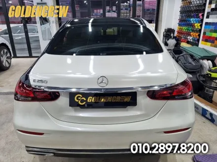 벤츠 E클래스(E250) 부분랩핑 보험사고수리 유광화이트펄 / 서울 강서구