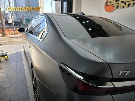 강서 광명 bmw i7 전체랩핑 사틴 다크 그레이 시공기｜고급감 끝판왕 / 서울 강서구 공항동