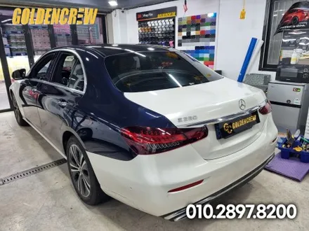 벤츠 E클래스(E250) 부분랩핑 보험사고수리 유광화이트펄 / 서울 강서구