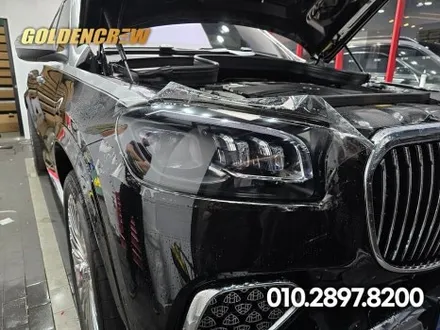 gls 투톤랩핑 벤츠 suv 외관 변신! 블랙&실버 조합 인기 시공 / 서울 강서구 공항동