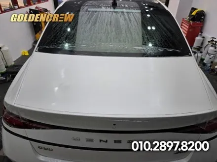 제네시스 G90 무광 화이트｜무광 ppf 전체시공으로 완성된 럭셔리 감성 / 서울 강서구 공항동