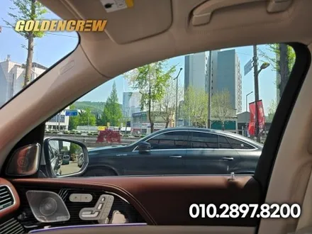 gls 투톤랩핑 벤츠 suv 외관 변신! 블랙&실버 조합 인기 시공 / 서울 강서구 공항동