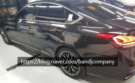 포스나는 현대 G80 스포츠 유광블랙 메탈릭 전체랩핑_서울랩핑_가양랩핑 / 서울 강서구