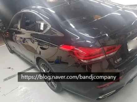포스나는 현대 G80 스포츠 유광블랙 메탈릭 전체랩핑_서울랩핑_가양랩핑 / 서울 강서구