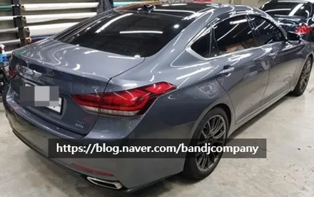 현대 고급차 제네시스 G80 깔끔한 화이트 펄 시공기_강서구랩핑_마곡나루랩핑 / 서울 강서구