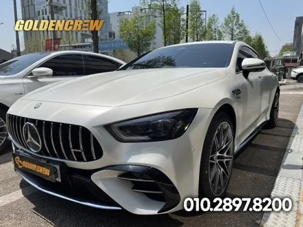 벤츠 gt43amg 인기필름 사틴화이트펄로 신차출고시 전체랩핑 / 서울 강서구 공항동