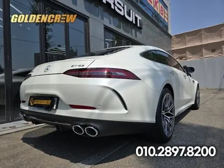 벤츠 gt43amg 인기필름 사틴화이트펄로 신차출고시 전체랩핑 / 서울 강서구 공항동