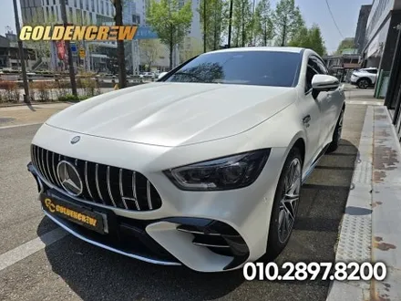 벤츠 gt43amg 인기필름 사틴화이트펄로 신차출고시 전체랩핑 / 서울 강서구 공항동