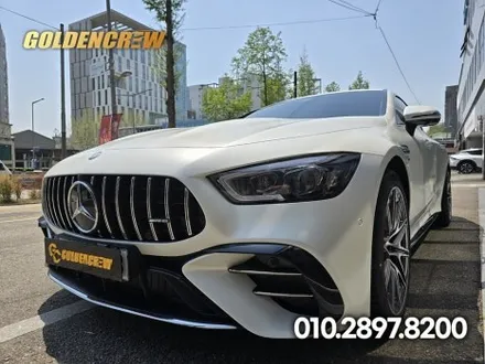 벤츠 gt43amg 인기필름 사틴화이트펄로 신차출고시 전체랩핑 / 서울 강서구 공항동